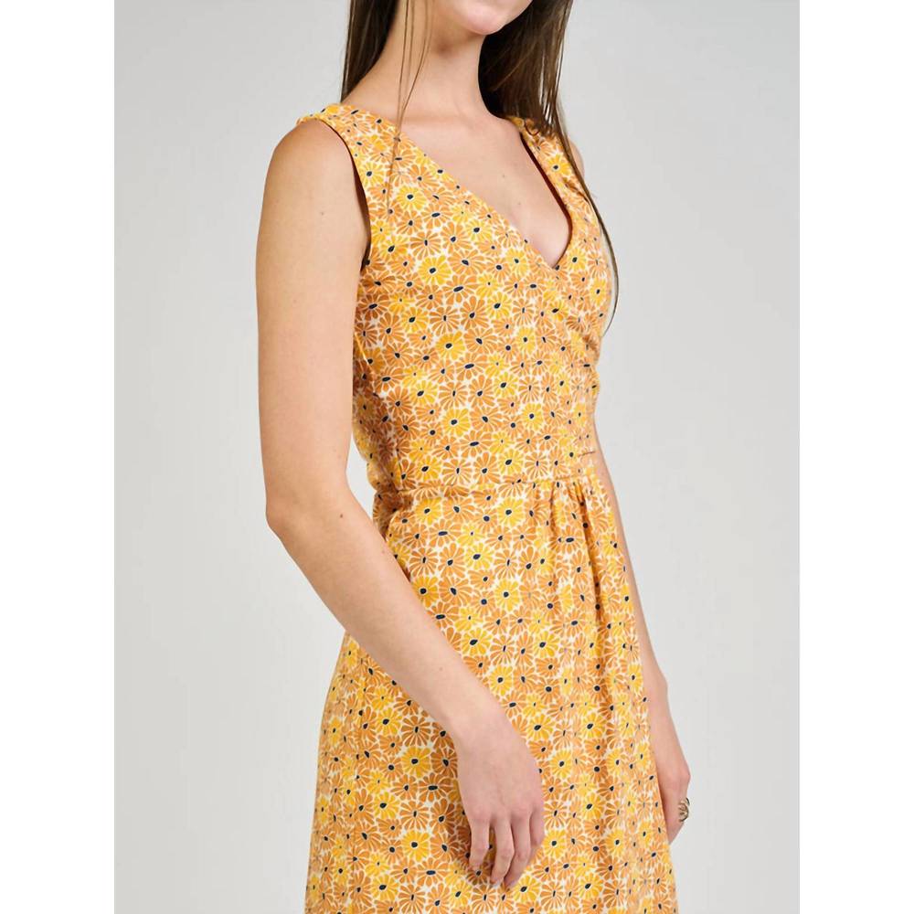 NEW MATA TRADERS danica wrap dress in matisse yellow - Picture 3 of 3